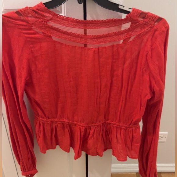 Free people tie front blouse - Picture 2 of 3
